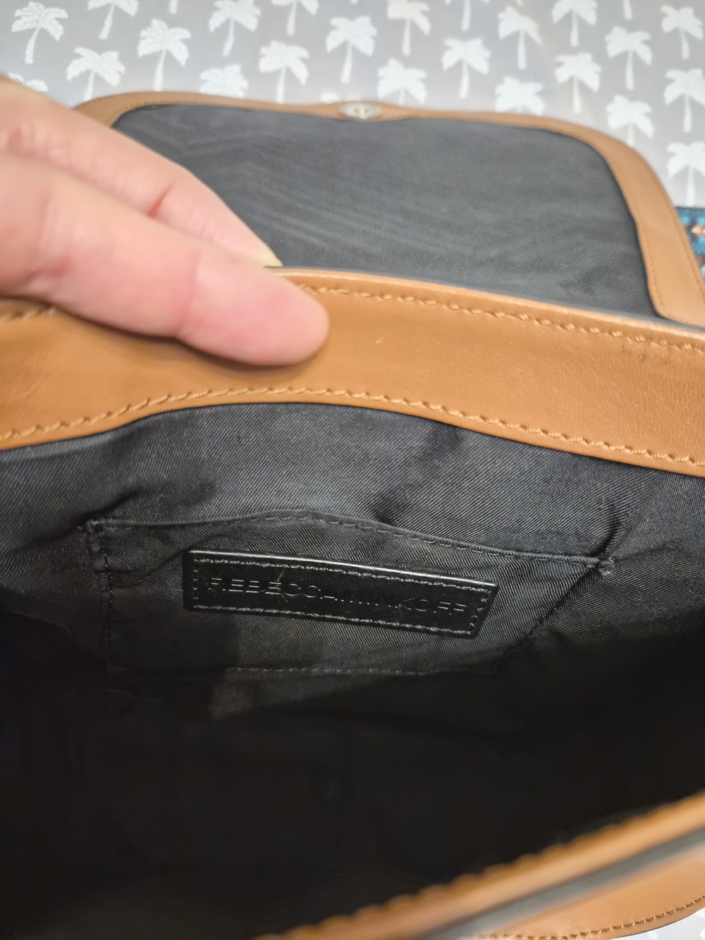 Leather Crossbody Saddle Bag - Picture 5 of 8
